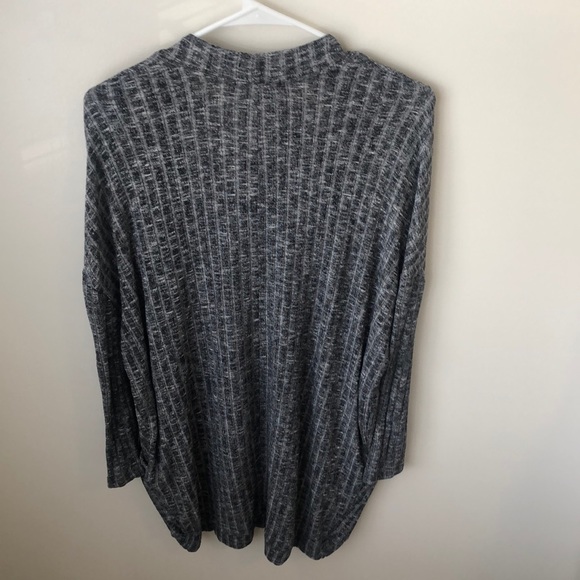 Lush Grey Blend Casual Comfy Cardigan Sweater - Picture 4 of 5